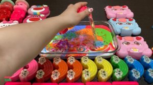 RELAXING WITH CLAY PIPING BAGS VS MAKEUP VS GLITTER Mixing Random Things Into Slime 5365.mp4