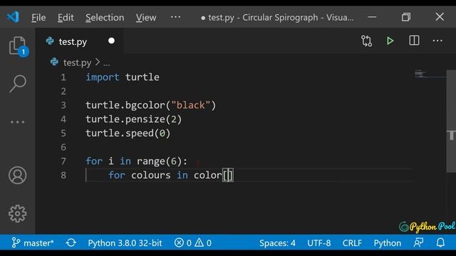 Circular Spirograph Design Using Python and Turtle