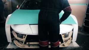 наполняем формы обвеса из листового ПВХ . Проявляются очертания будущих фар. CONCEPT своими руками