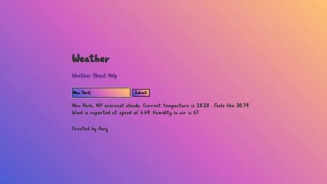 Weather App- Node js- Rest Api