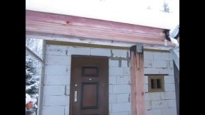 Баня из газобетона с греческой верандой