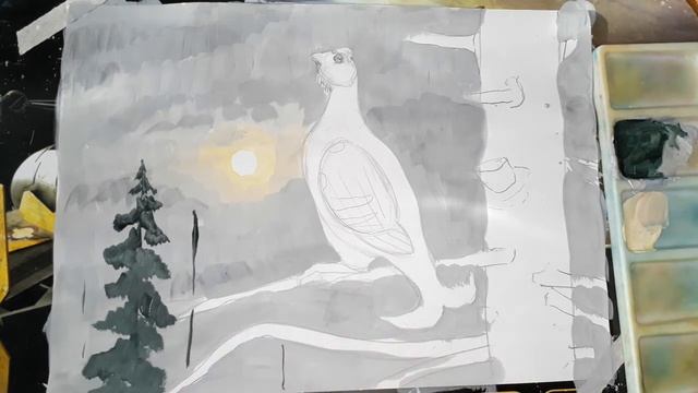 Рисунок гуашью 