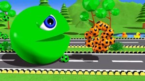 Super #Pacman with Giant Soccer Balls | Learn Colors For Kids