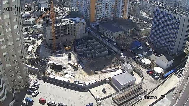 Видео со строительной площадки ЖК Удобный 18.03.19 смотреть онлайн