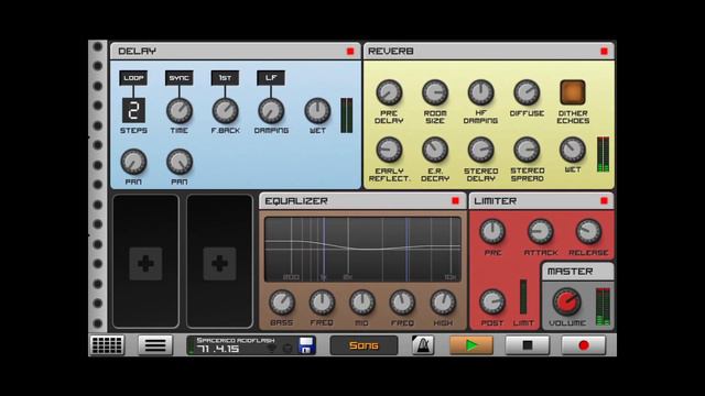 Flightzone Songproduction with Caustic on "iPad iOS"