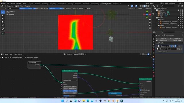 blender tutorial-Geometry nodes fields blender 3.0 tutorial |grassfield