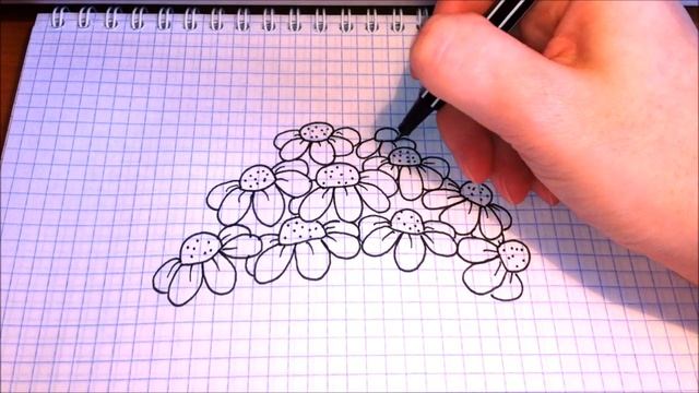 Простые рисунки #84 Букет ромашек. смотреть онлайн