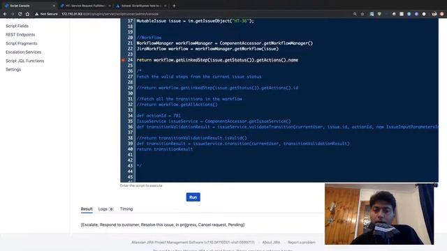 ScriptRunner - Transition Issue to change status