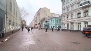 Walking in Moscow (Arbat part 1) 1st February 2023/Гуляем по Москве (Арбат часть 1) 01.02.2023