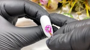 Акварель на ногтях/ЦВЕТЫ на ногтях/Как рисовать? Какая кисть? Какая краска?