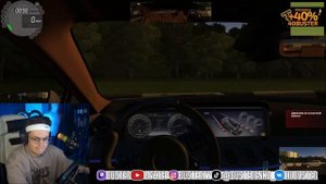 Бустер играет в City car driving на руле