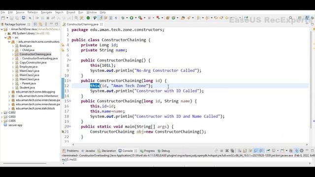 Java Constructors Part-2 | Super Keyword, Constructor Overloading, Chaining, Copy | Examples