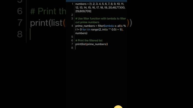 Python's Secret to Finding Prime Numbers - 3 Lines Only. Code is provided in the description.