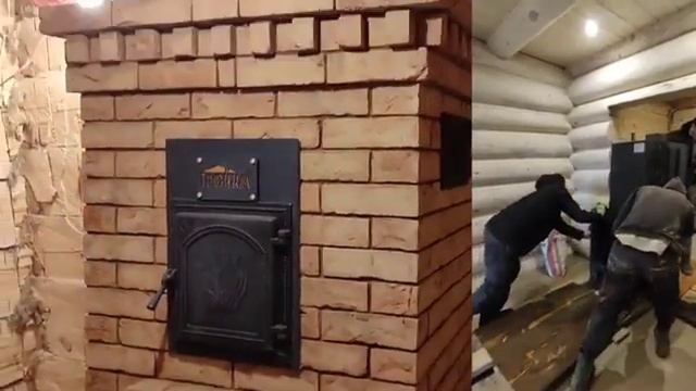 Банная печь ТРОЙКА, в кирпичном кожухе. смотреть онлайн