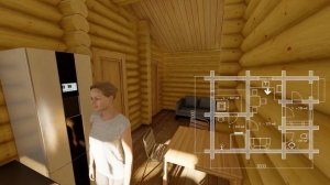 Проект бревенчатой бани