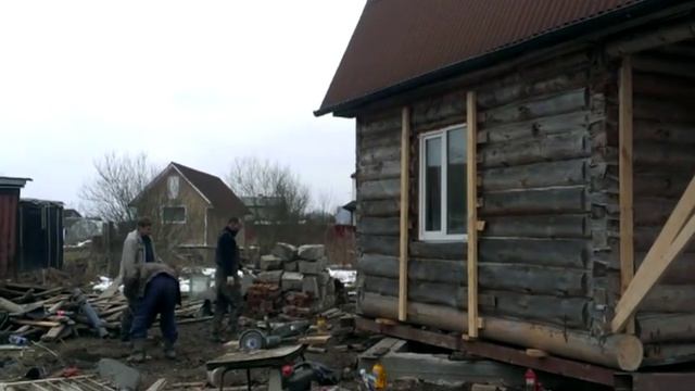 Подъем, разворот и перенос дома