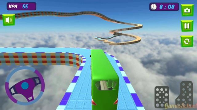 Zig Zag Track Impossible Bus Driving - Extreme Bus Stunt Game - Android Gameplay #3 смотреть онлайн