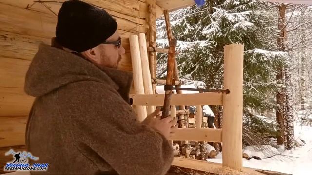 БОЛЬШАЯ ДВУХСПАЛЬНАЯ КРОВАТЬ СВОИМИ РУКАМИ. Как сделать кровать для дома. Лесная бушкрафт мебель.