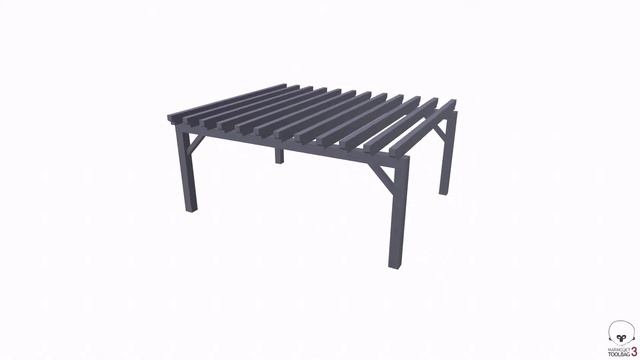 Outdoor Patio Pergola 3D Model