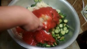 Салат из огурцов без стерилизации ." Варёные огурцы", но хрустящие. #огурцы#заготовки#