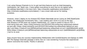 Django : Troubleshooting Websockets with EC2 on AWS using Django