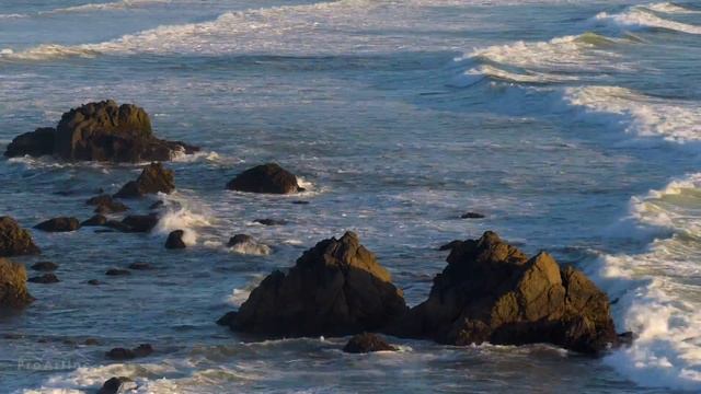 4K Ocean Beach Relaxation - Calming Ocean Waves | Sonoma Coast State Park, CA. Part 5 - 4 HRS смотреть онлайн