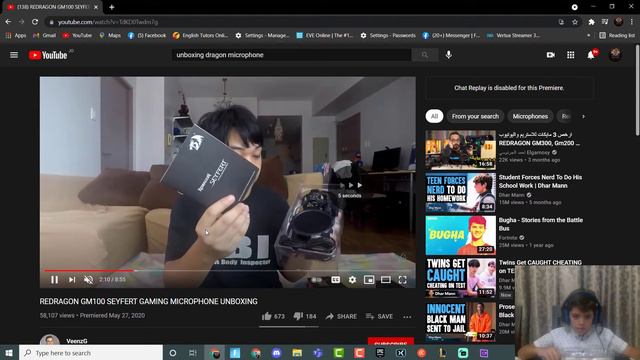 هدية عمار لعيد ميلاده unboxing REDRAGON GM200 смотреть онлайн