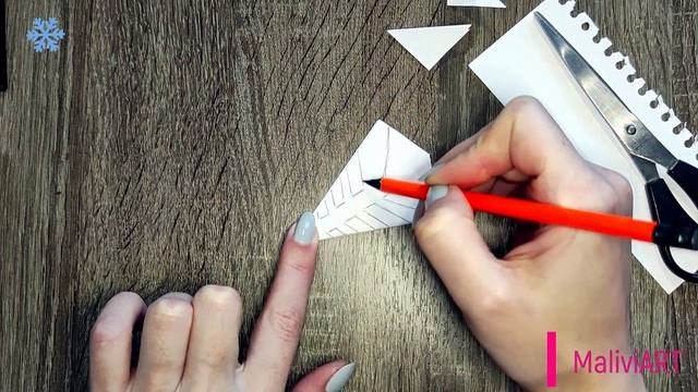 Простой способ вырезать снежинку из бумаги #снежинкаизбумаги