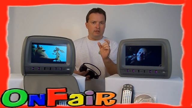 Autotain Car Headrest Monitor DVD Player Wireless Headphones смотреть онлайн