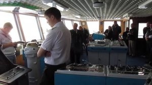 Капитан теплохода "Кронштадт" о работе команды.