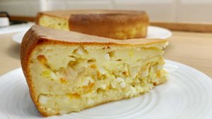 Заливной пирог с капустой и яйцом