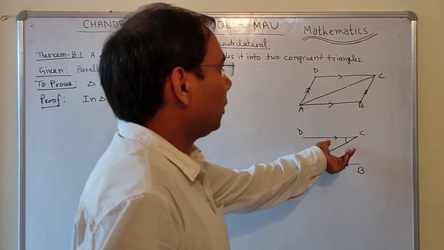 Class-9 Mathematics:Proof of Theorem-8.1