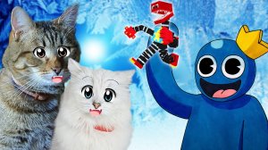 Blue Friend Притащил к нам Домой Boxy boo!  Кошки в УЖАСЕ!!!