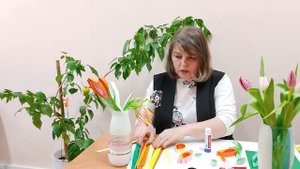 МК2 Терешкина квиллинг  Тюльпан