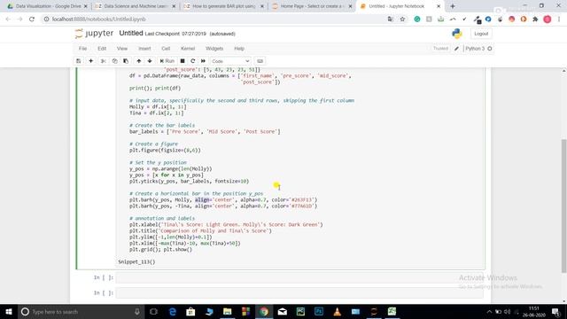 Comparison using Dual Horizontal Bar Plots in Python смотреть онлайн