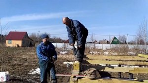 Дом из бруса. Часть 3. Обвязочный брус, половые лаги