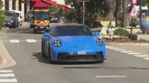 Суперкары Монако  Ferrari Monza SP2, SF90, Bugatti Veyron, Lamborghini Aventador S,...