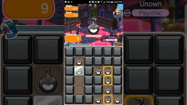 Pokemon Shuffle - Level 383 - Unown ?