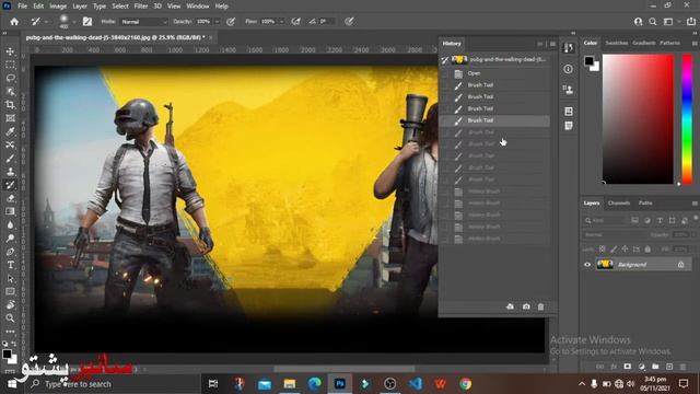Adobe Photoshop Lecture 15 |History Brush tool and Art Brush Tool |Photoshop for beginners in Pasht смотреть онлайн