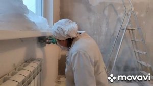 Выравнивание стены вокруг радиатора отопления