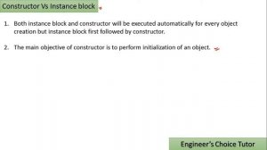 Constructor vs Instance block || Java interview question 2021