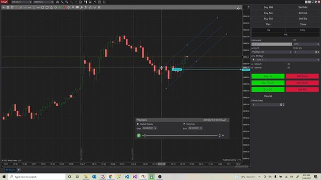 NInjaTrader 8 Advanced Trade Panel смотреть онлайн