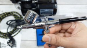 Airbrush For Cake | Aerograph 1/5 HP AC Rubber and Braided Nylon Airbrush Mini Air Compressor