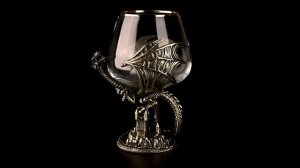 Бокал для коньяка Дракон премиум (Латунь, стекло)