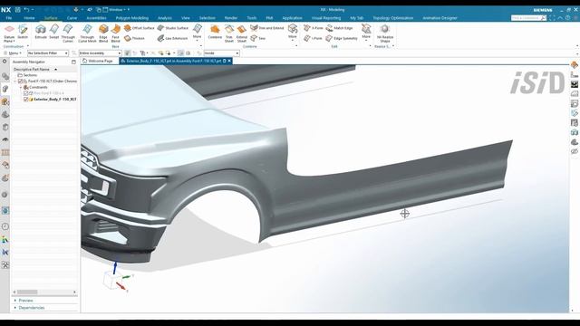 Siemens NX - Ford F-150 XLT 3D Surface Modeling Tutorial