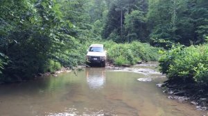 1997 Toyota Land Cruiser 80 water crossing. Daniel Boone National Forrest, Kentucky.