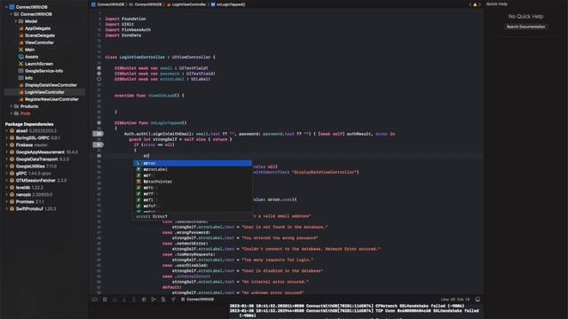 Authentication in Firebase using Swift Error Handling - Part2 | Swift Tutorials | FIREBASE and XCOD