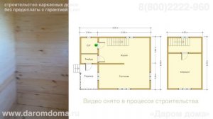 Проект дачного дома 6 на 8. Каркасный дом с мансардной и террасой. Планировка домика