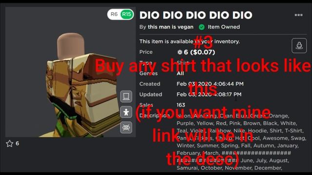 HOW TO MAKE DIO BRANDO IN ROBLOX!!!! (Avatar Tutorial) (UPDATED LINKS IN DESCRIPTION)