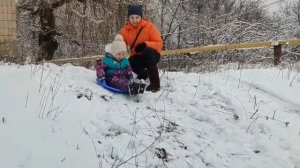 Чудо на Рождество! В Донецке выпал снег!